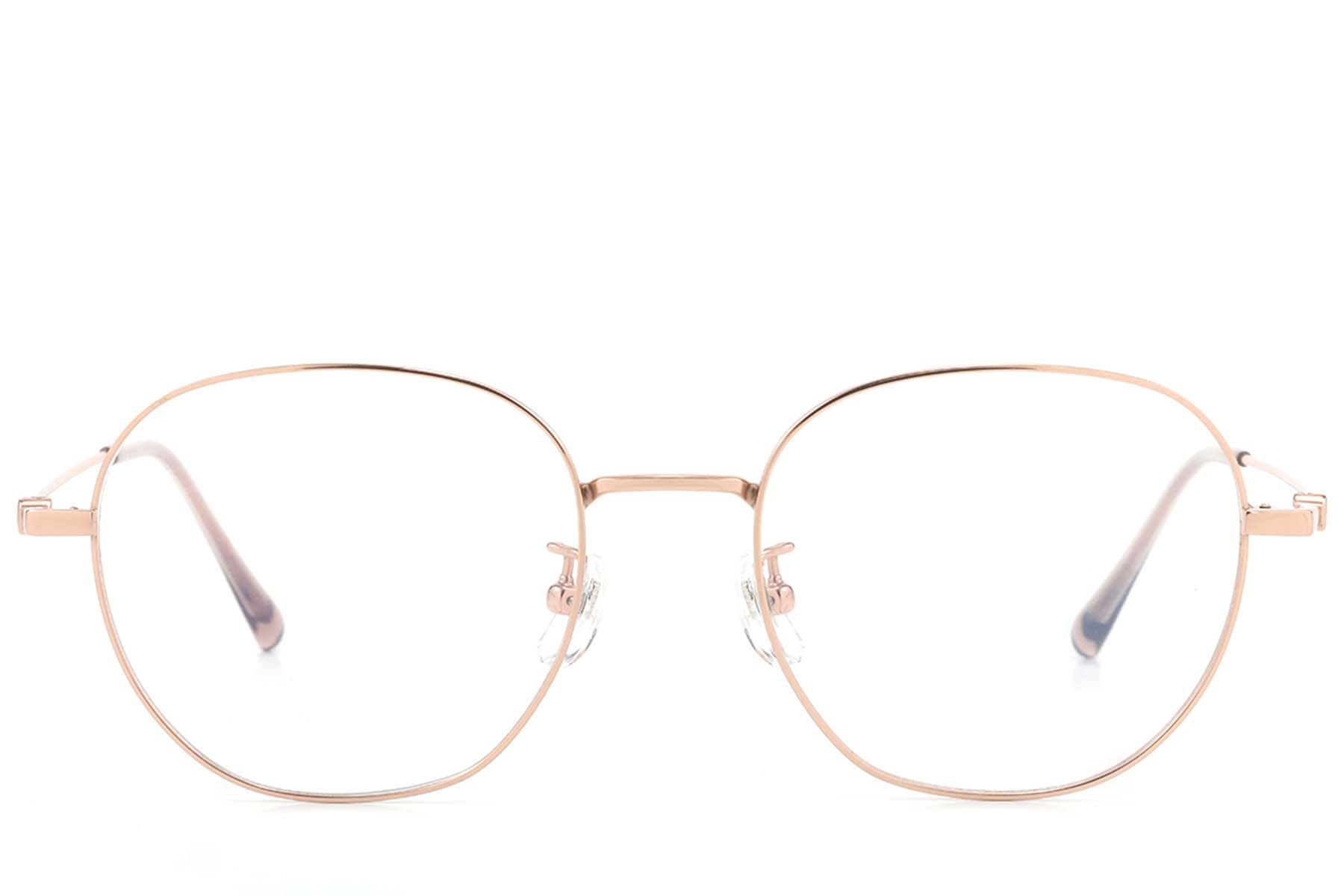 Oval Pink Titanium Glasses #BS423-0603