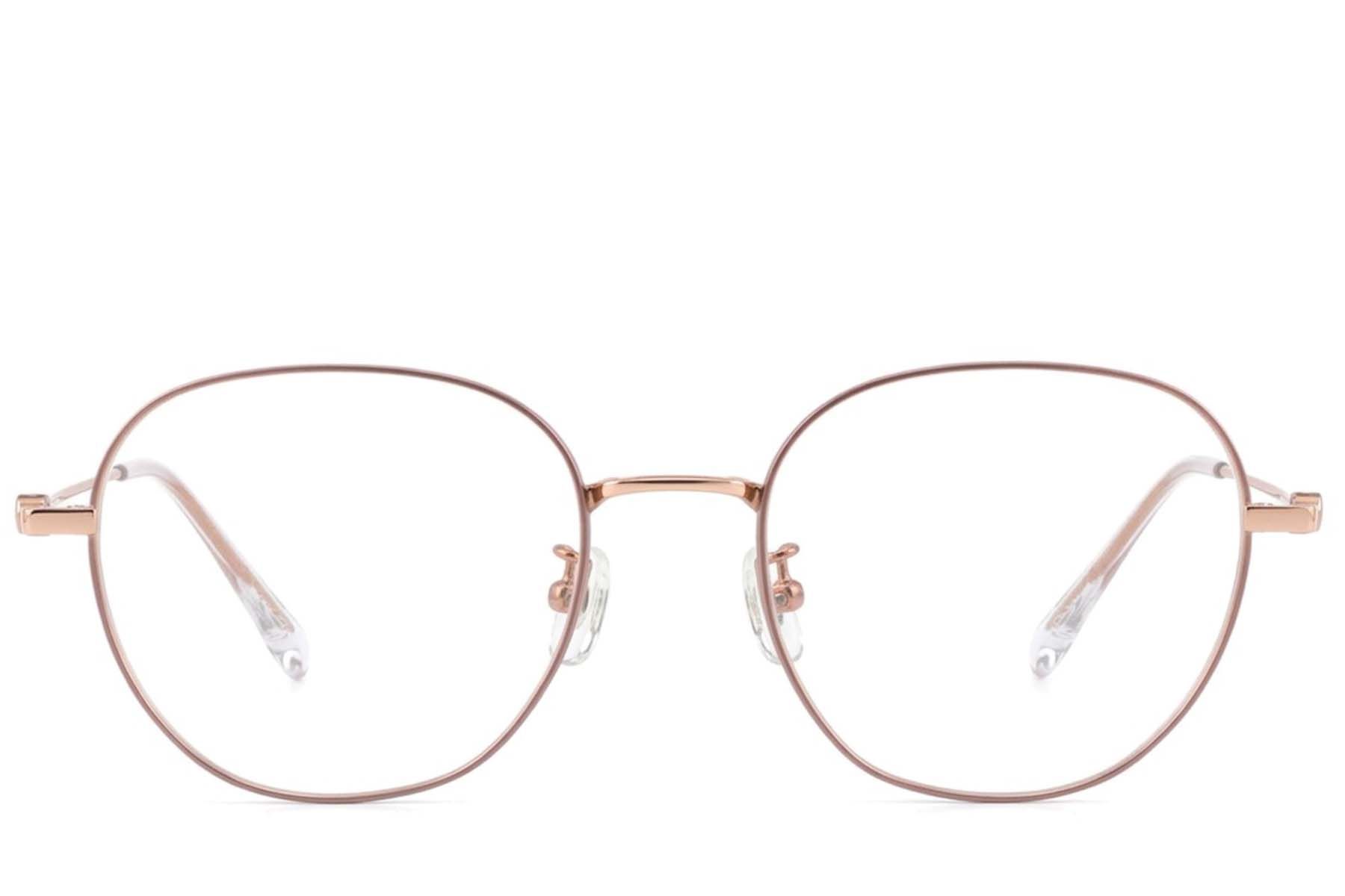 Lunettes ovales en titane rose #BS423-0604