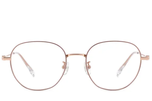 Lunettes ovales en titane rose #BS423-0604