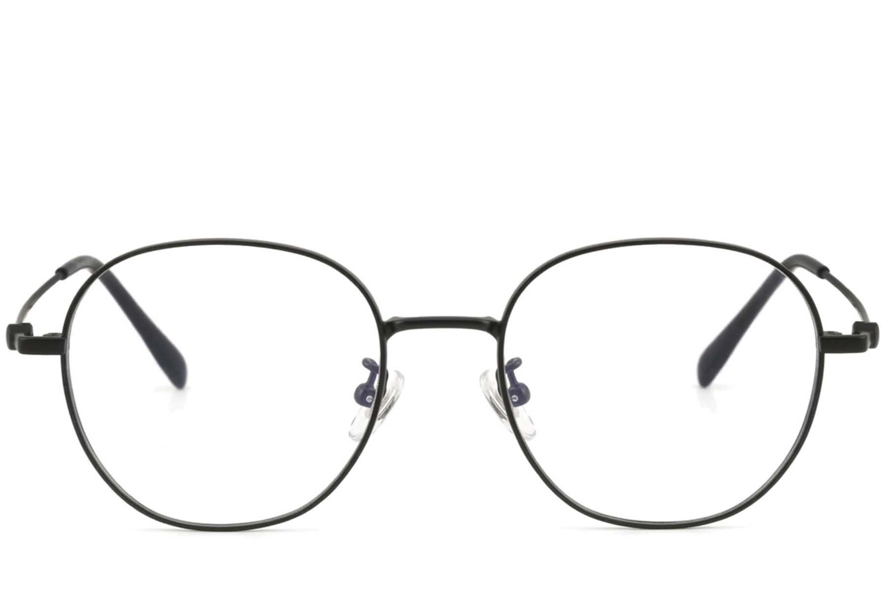 Oval Black Titanium Glasses #BS423-0605