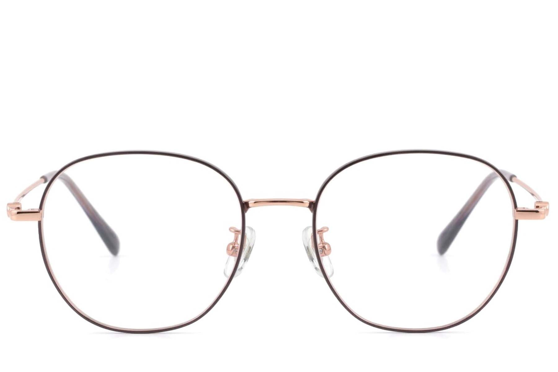 Gafas ovaladas de titanio negro #BS423-0606