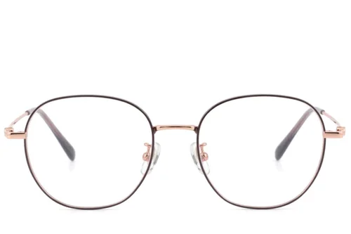 Lunettes ovales en titane noir #BS423-0606