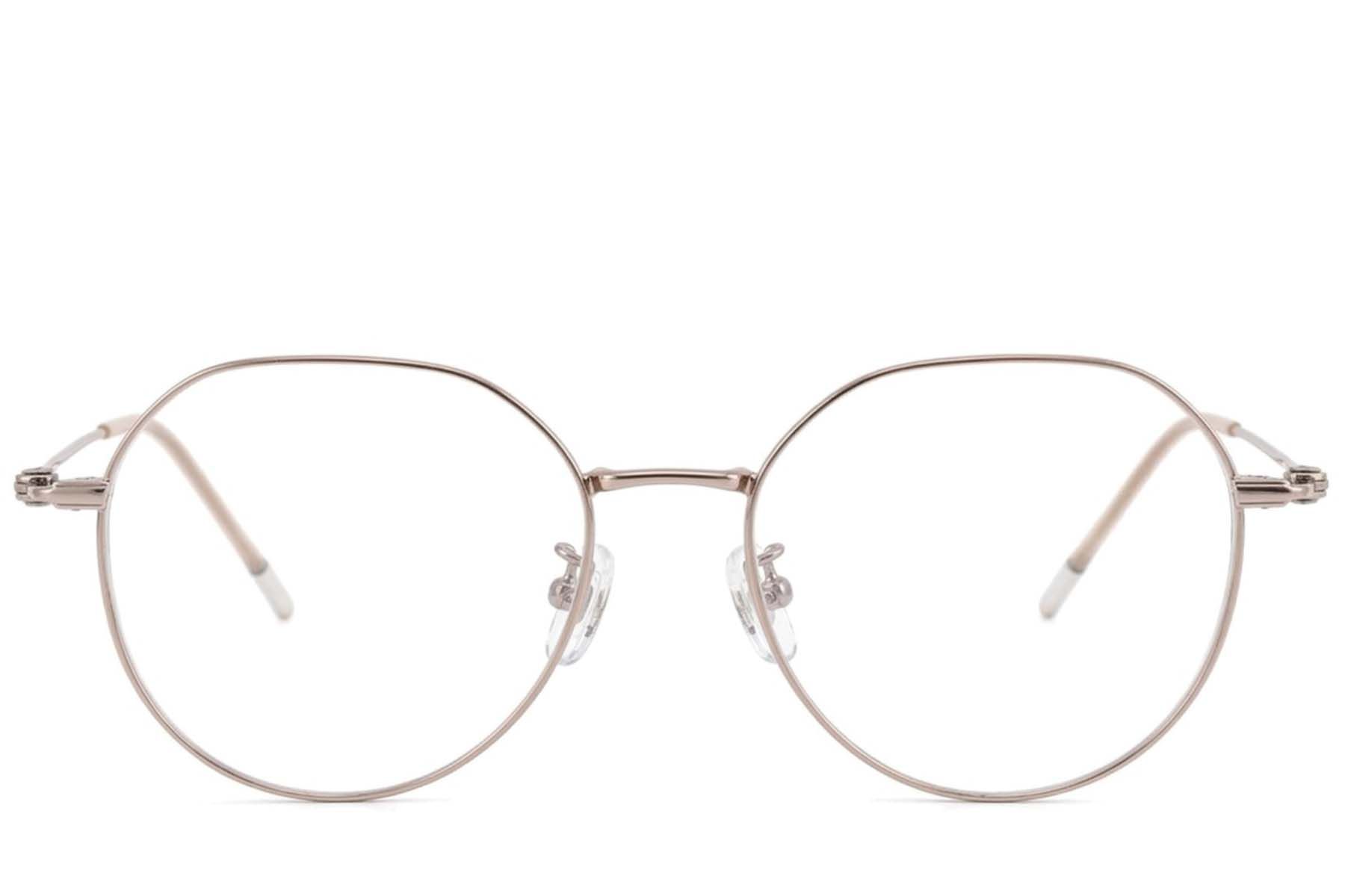 Lunettes géométriques en titane doré #BS423-0609