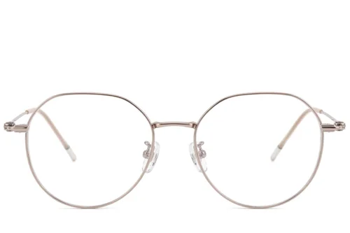 Lunettes géométriques en titane doré #BS423-0609