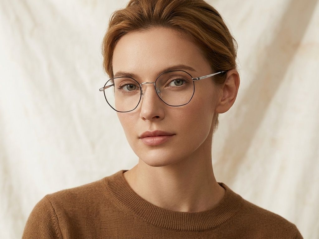 Geometric Black Metal Glasses #BS423-0616