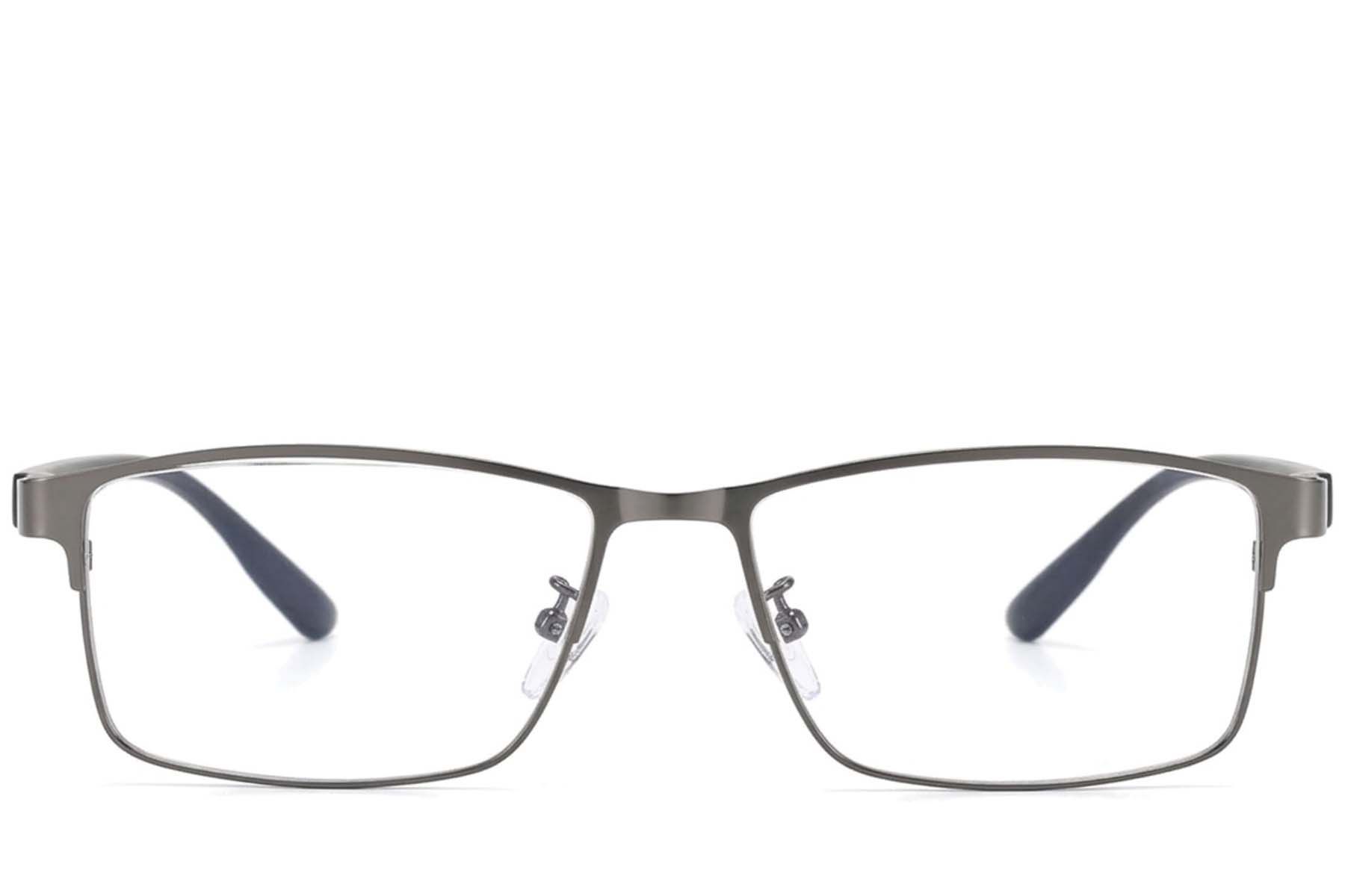 Rectangular Grey Metal Glasses #BS423-0619