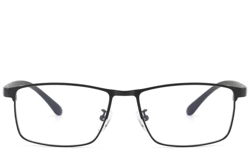 Lunettes rectangulaires en métal noir #BS423-0621