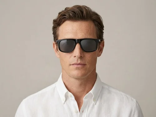 Aviator Black Acetate Sunglasses #BS522-0201