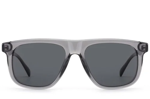 Lunettes de soleil aviateur en acétate gris #BS522-0202
