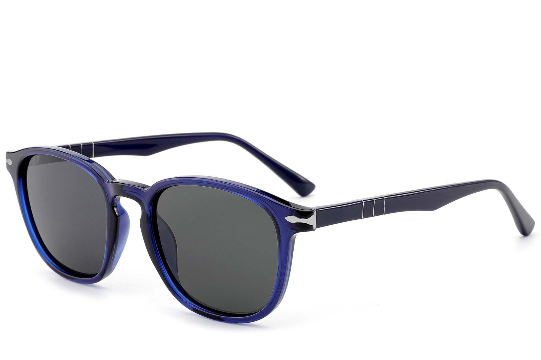 Oval Blue Acetate Sunglasses #BS522-0218