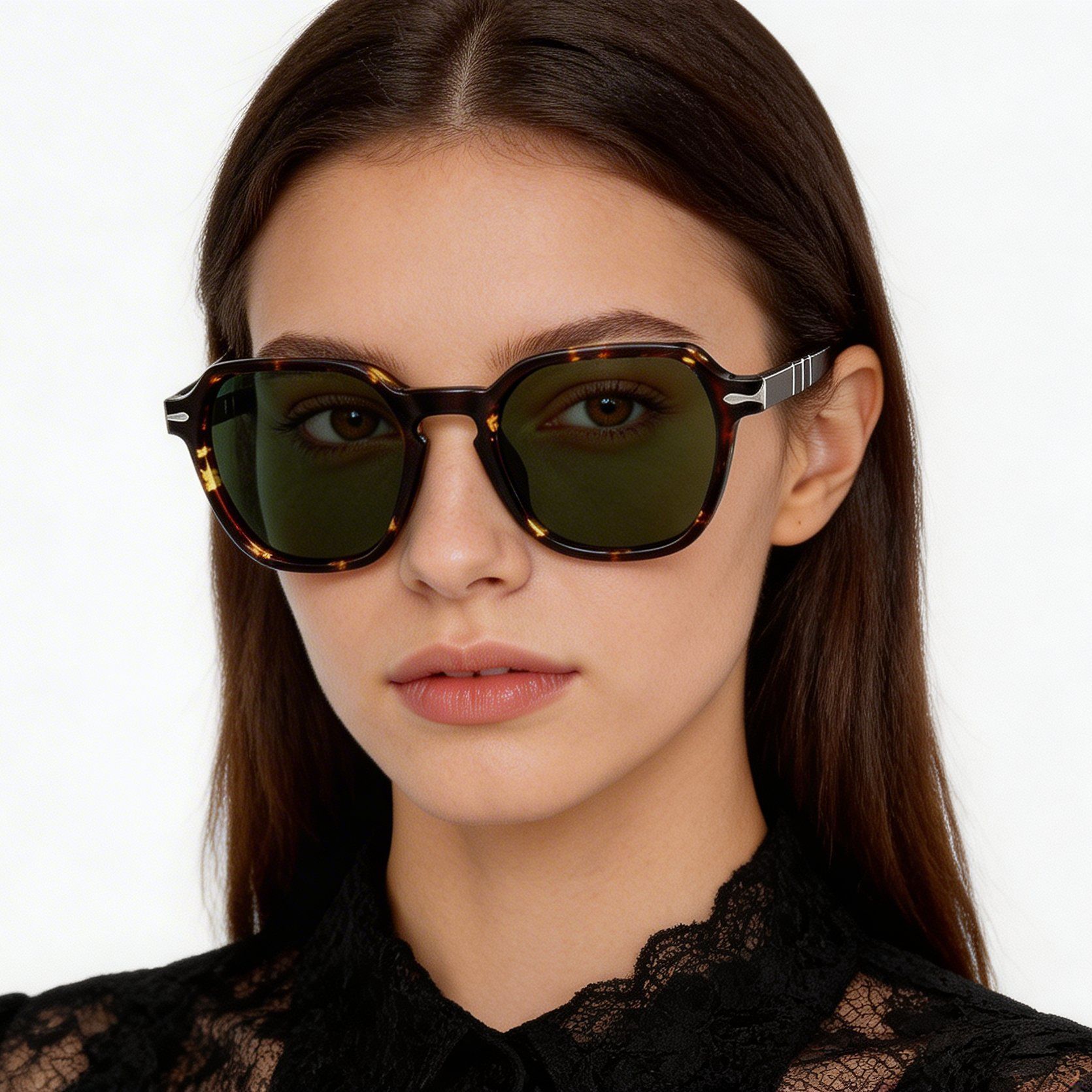 Oval Tortoiseshell Acetate Sunglasses #BS522-0221