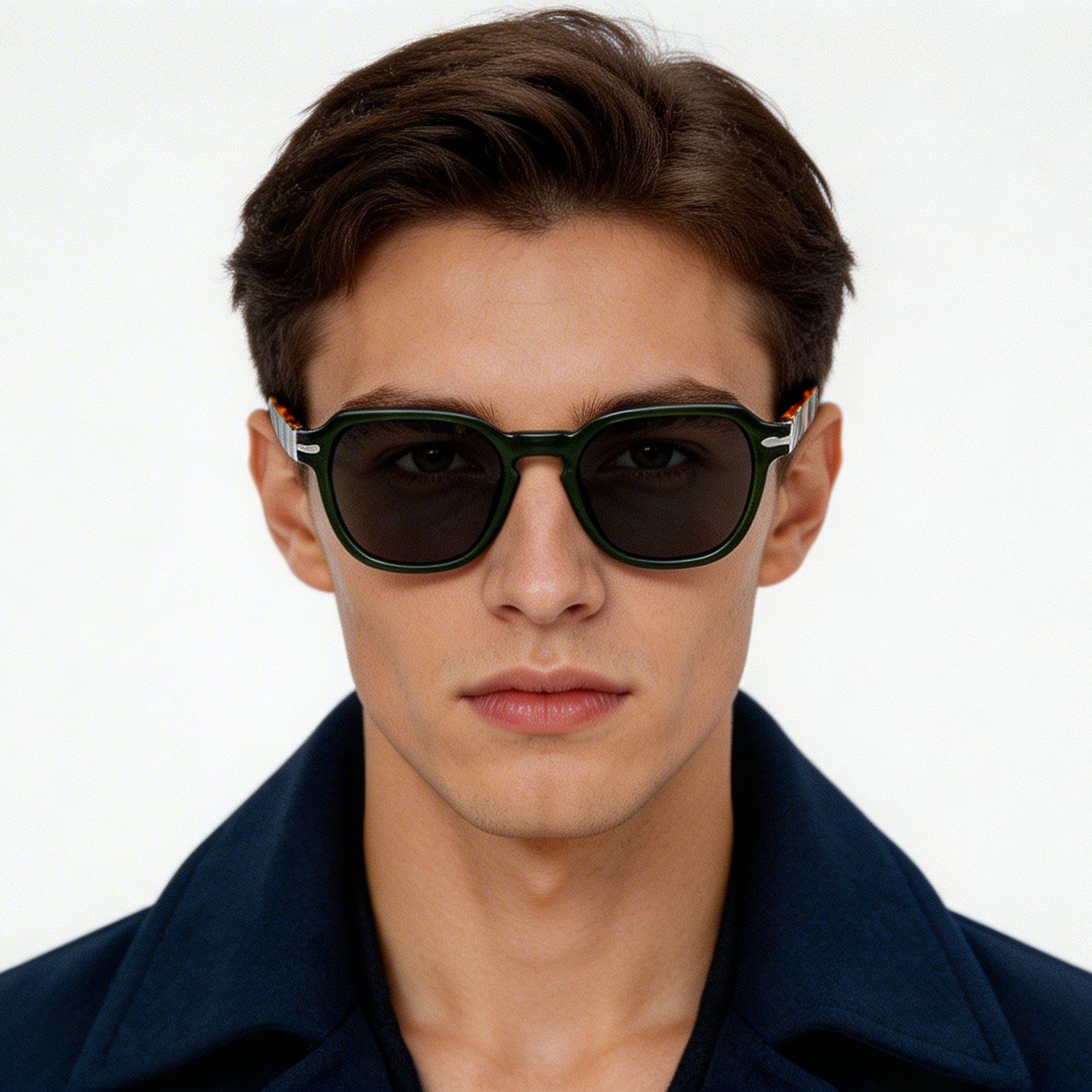 Oval Green Acetate Sunglasses #BS522-0222