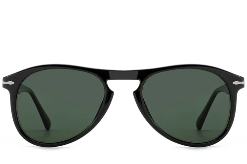 Lunettes de soleil aviateur en acétate noir #BS522-0224