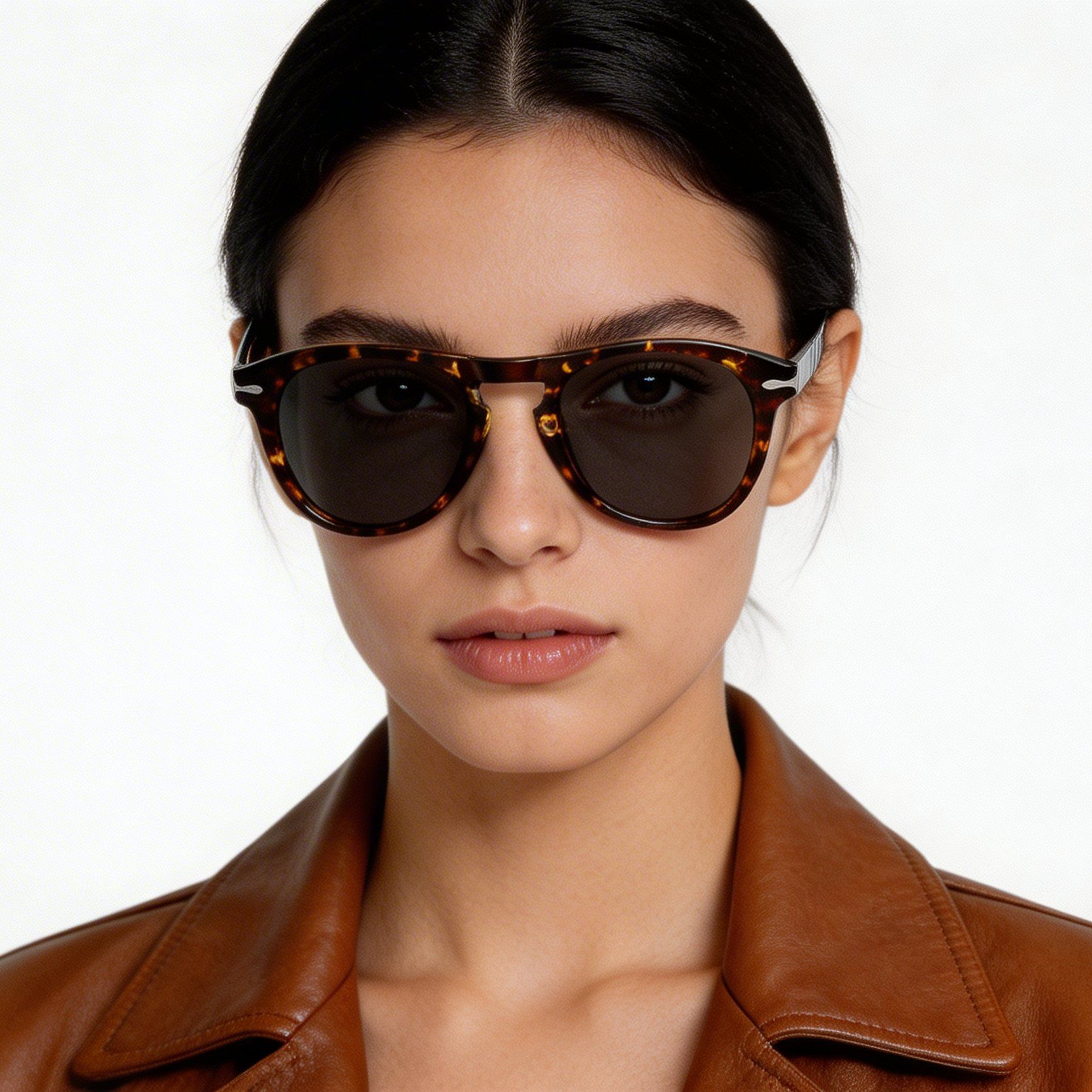 Aviator Tortoiseshell Acetate Sunglasses #BS522-0225