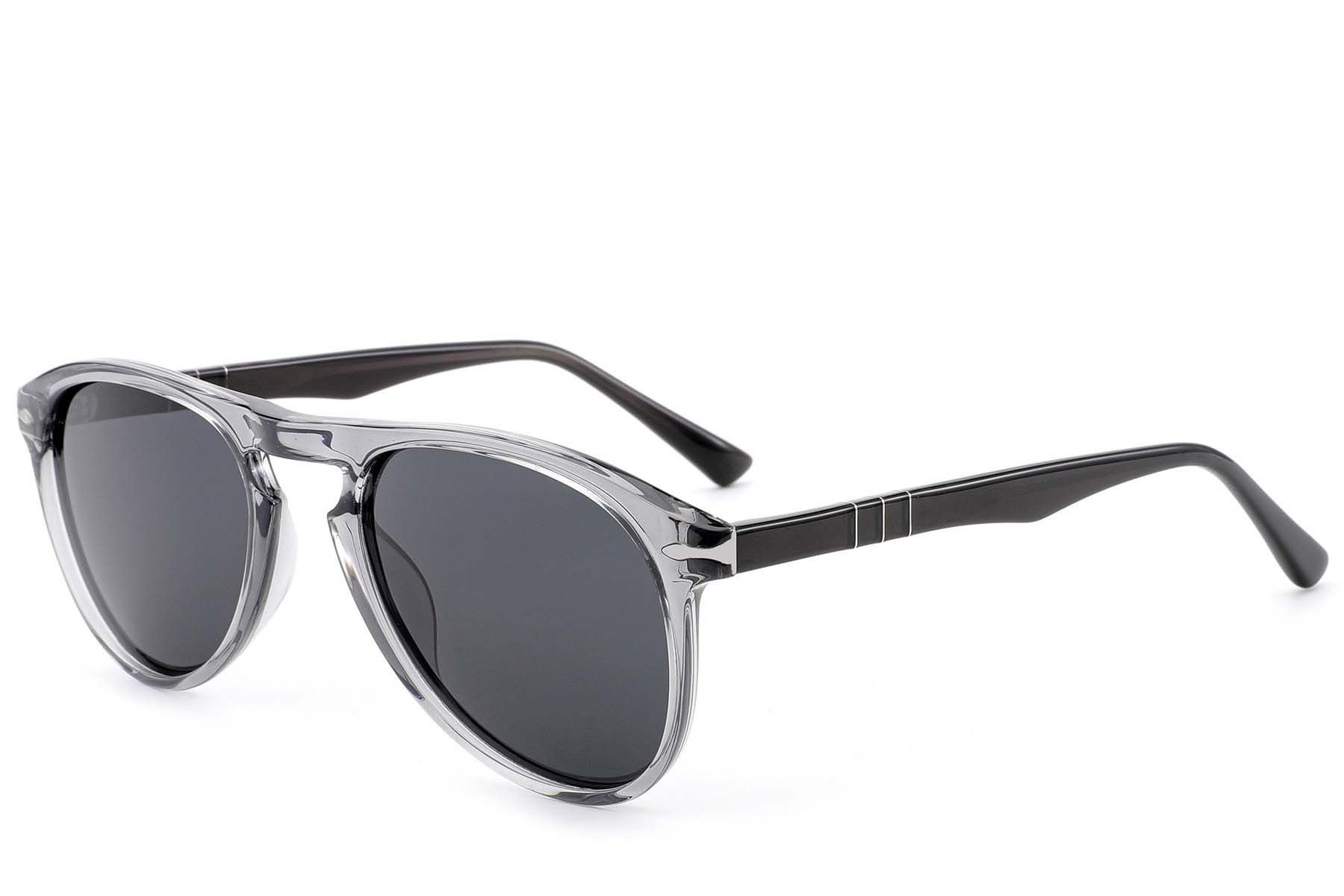 Aviator Grey Acetate Sunglasses #BS522-0227