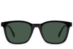 Rectangular Black Acetate Sunglasses #BS522-0232