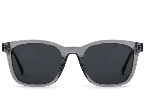 Lunettes de soleil rectangulaires en acétate gris #BS522-0233