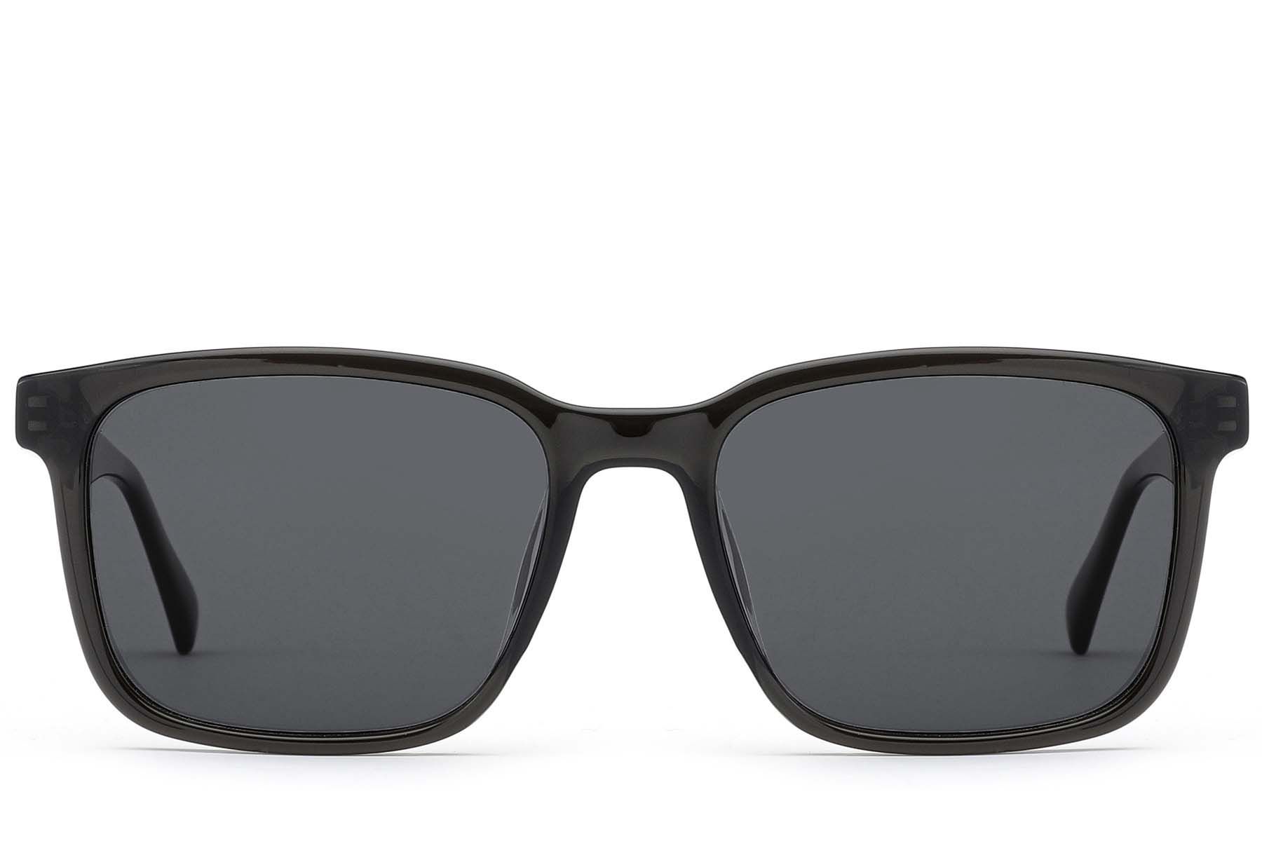 Rectangular Grey Acetate Sunglasses #BS522-0238