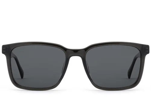 Lunettes de soleil rectangulaires en acétate gris #BS522-0238