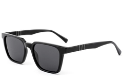 Rectangular Black Acetate Sunglasses #BS522-0240