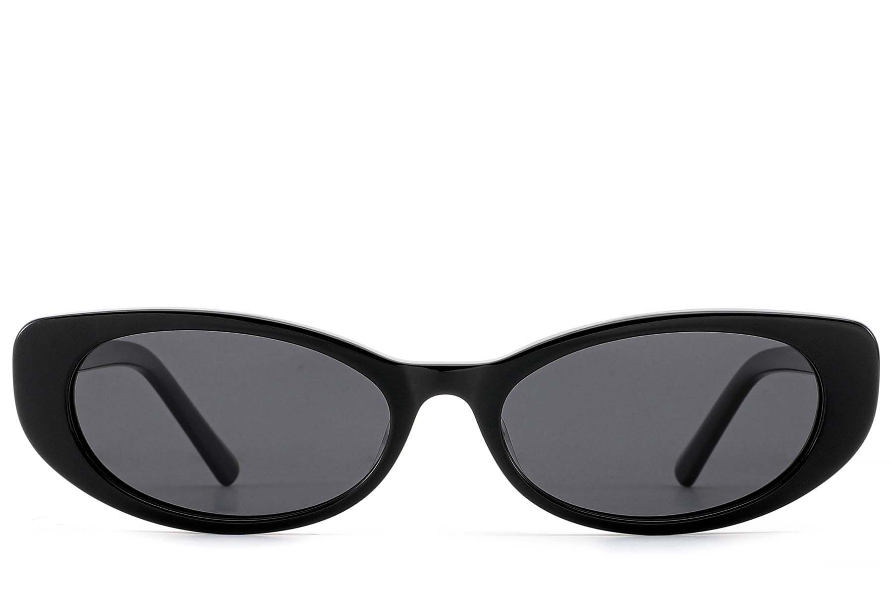 Butterfly Black Acetate Sunglasses #BS522-0248
