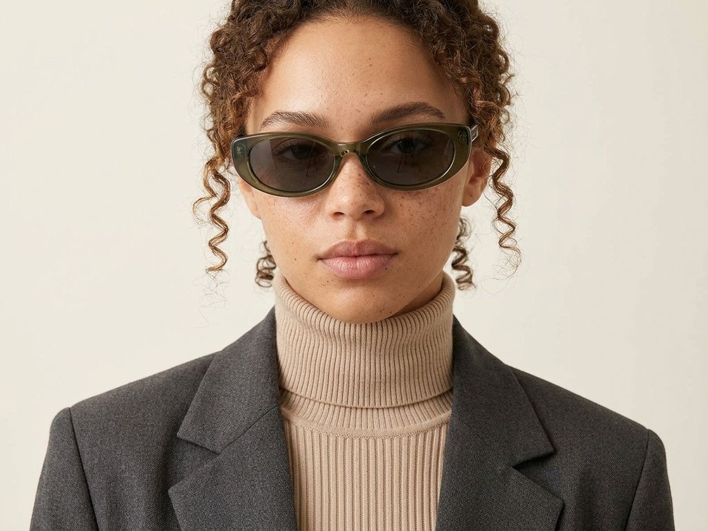 Butterfly Green Acetate Sunglasses #BS522-0249