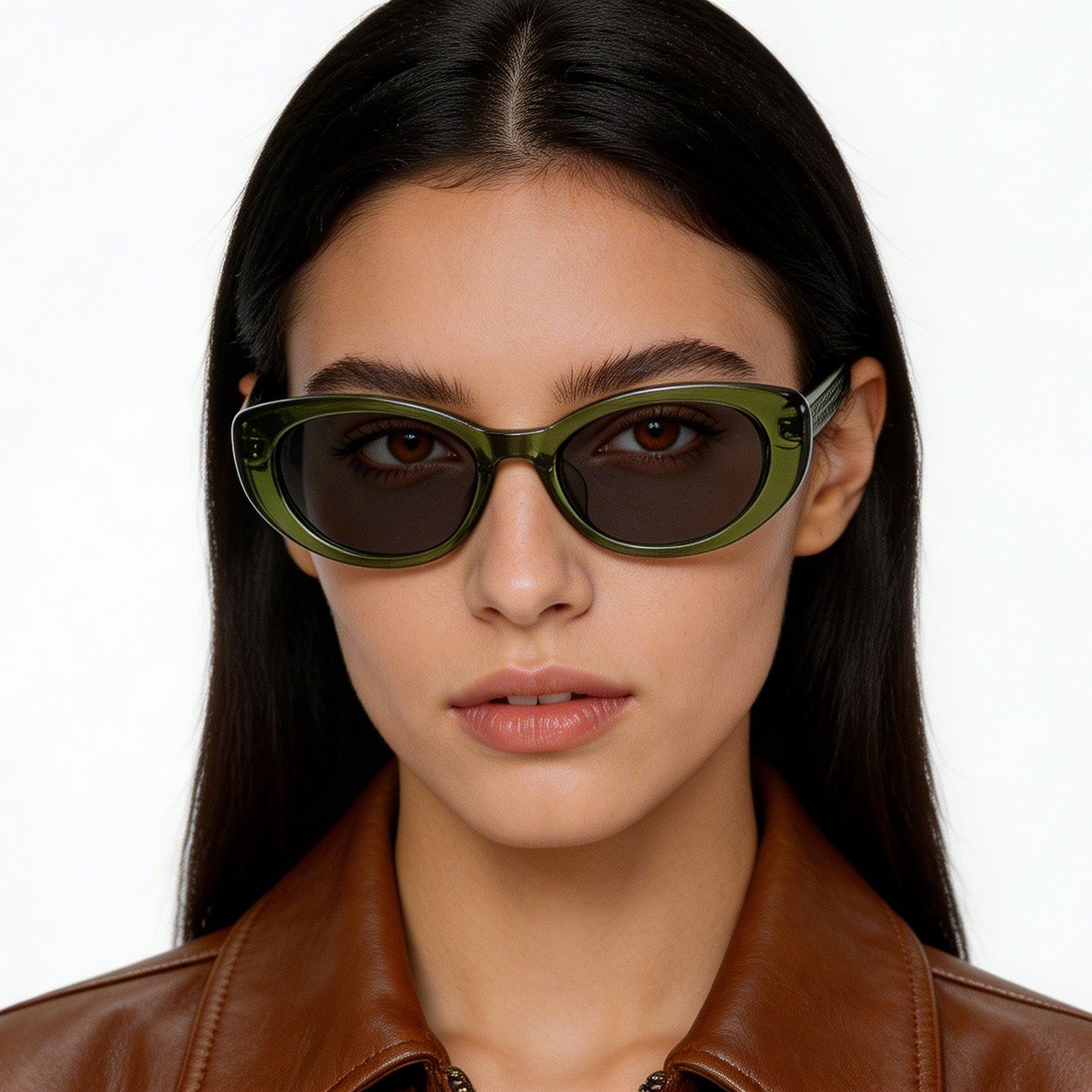 Butterfly Green Acetate Sunglasses #BS522-0249