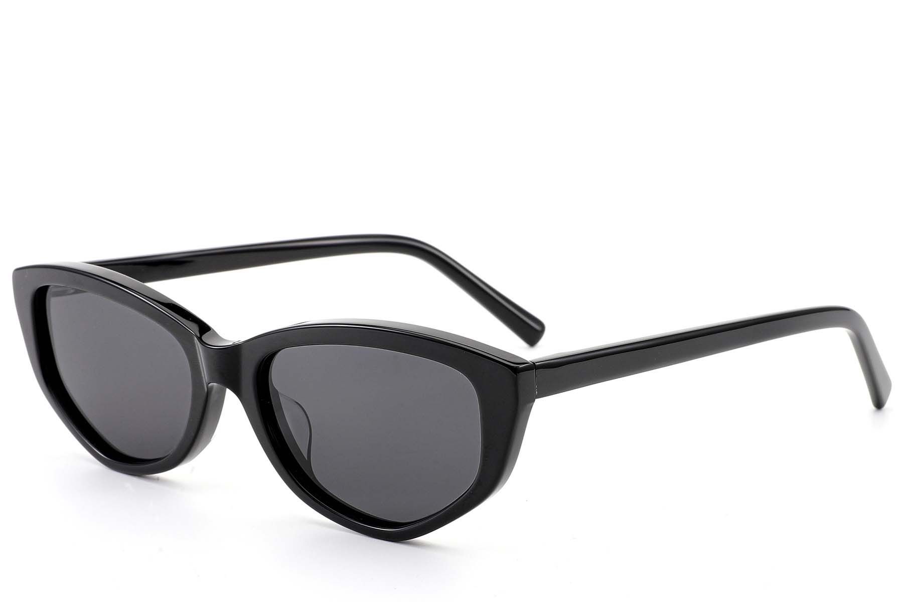 Butterfly Black Acetate Sunglasses #BS522-0252