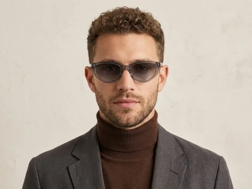 Lunettes de soleil papillon en acétate gris #BS522-0253
