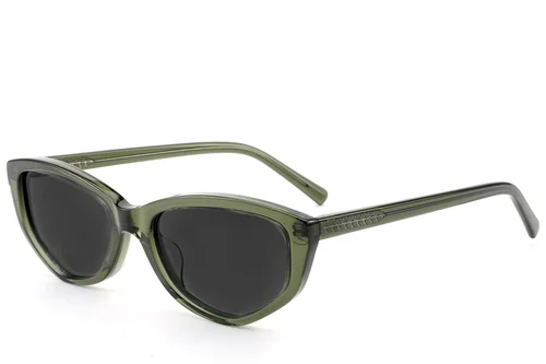 Lunettes de soleil papillon en acétate vert #BS522-0254