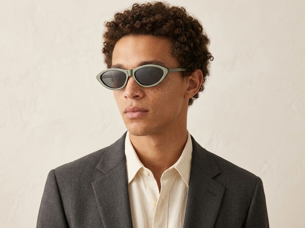Butterfly Green Acetate Sunglasses #BS522-0257
