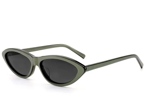 Lunettes de soleil papillon en acétate vert #BS522-0257