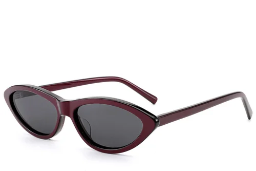 Lunettes de soleil papillon en acétate rouge #BS522-0258