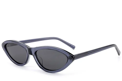 Lunettes de soleil papillon en acétate bleu #BS522-0259