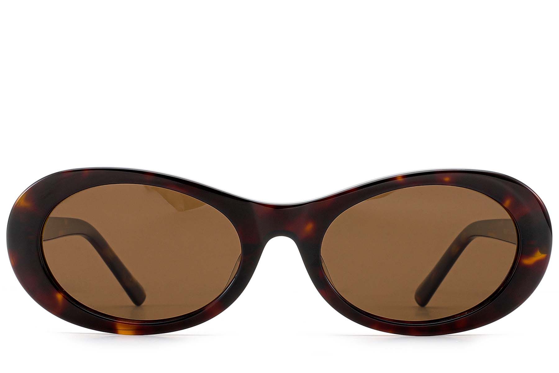 Oval Tortoiseshell Acetate Sunglasses #BS522-0265