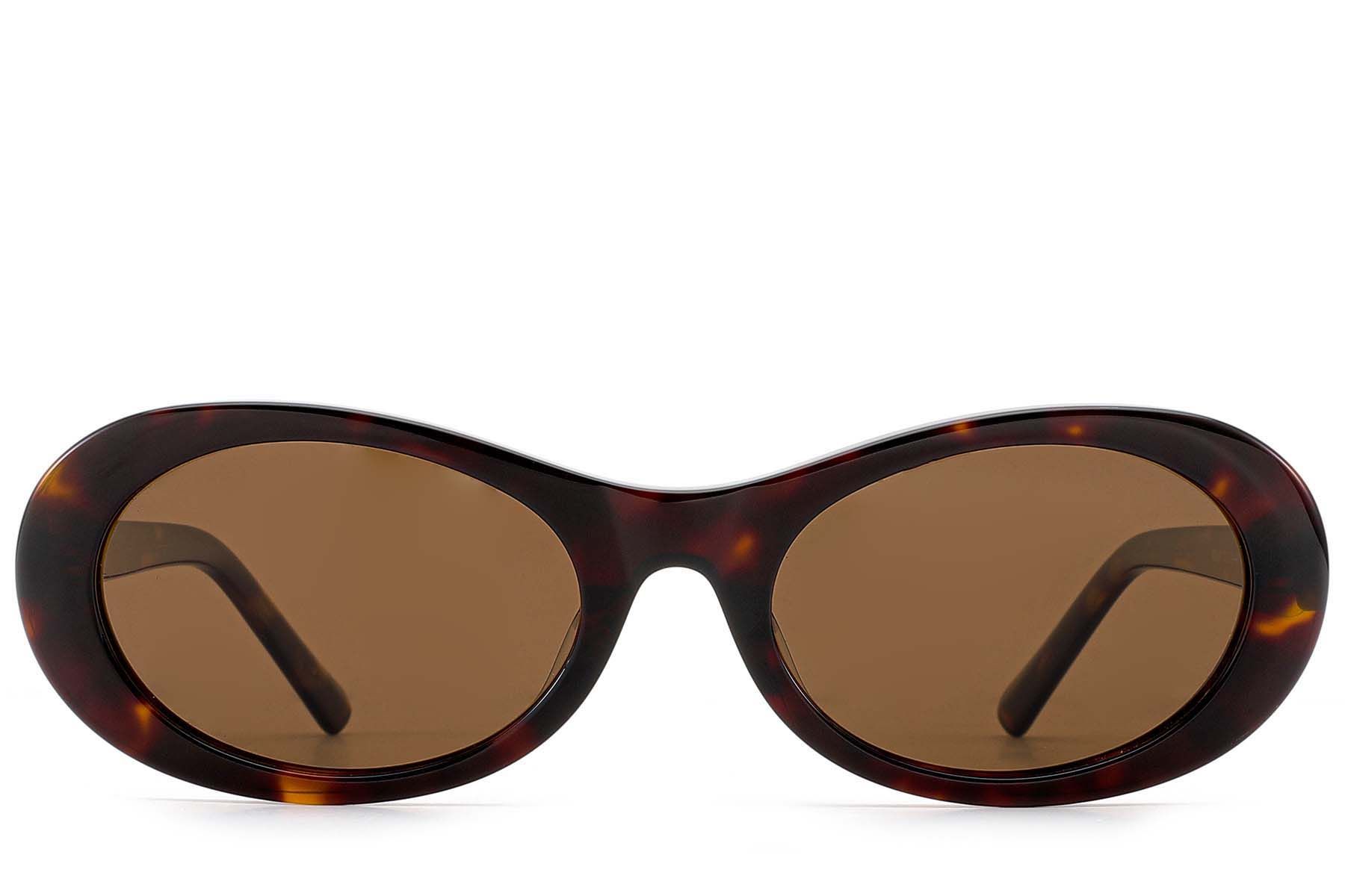 Gafas de sol ovaladas de acetato con efecto carey #BS522-0265
