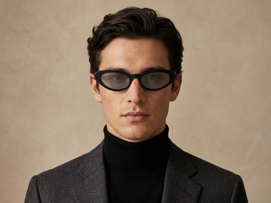 Butterfly Black Acetate Sunglasses #BS522-0271