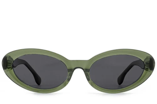 Lunettes de soleil papillon en acétate vert #BS522-0277