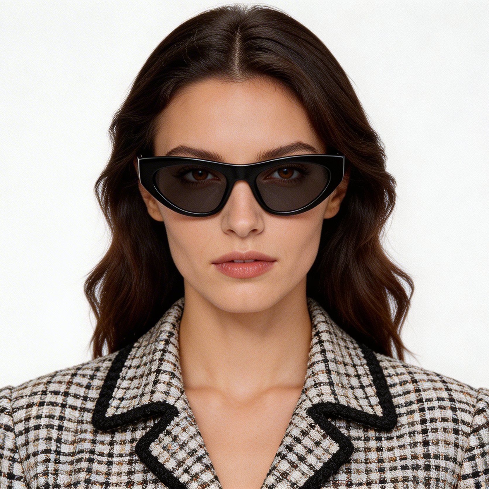 Butterfly Black Acetate Sunglasses #BS522-0279