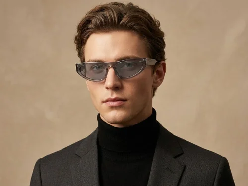 Lunettes de soleil papillon en acétate gris #BS522-0280
