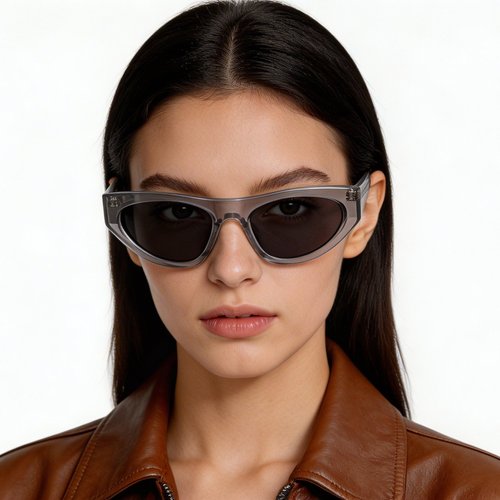 Lunettes de soleil papillon en acétate gris #BS522-0280