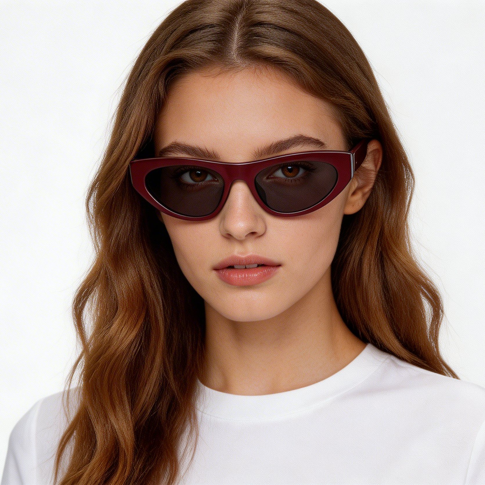 Butterfly Red Acetate Sunglasses #BS522-0281