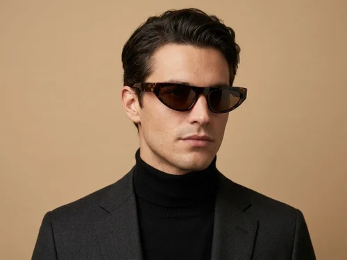 Lunettes de soleil papillon en acétate écaille de tortue #BS522-0282