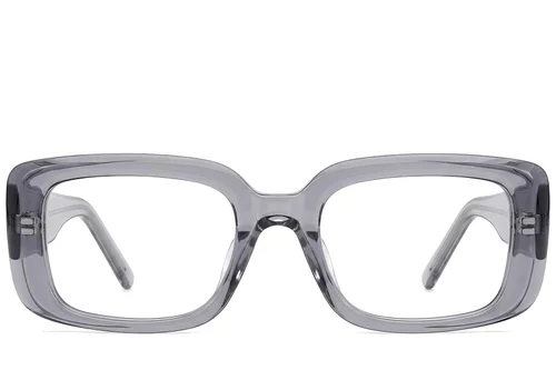 Lunettes rectangulaires en acétate gris #BS522-0284
