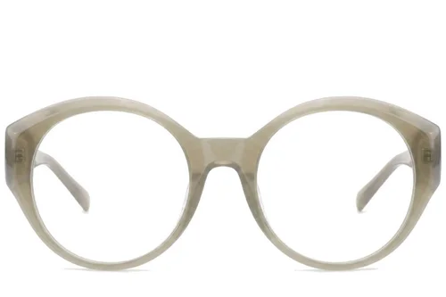 Lunettes ovales en acétate gris #BS522-0286