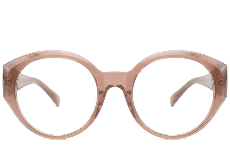 Oval Pink Acetate Glasses #BS522-0287