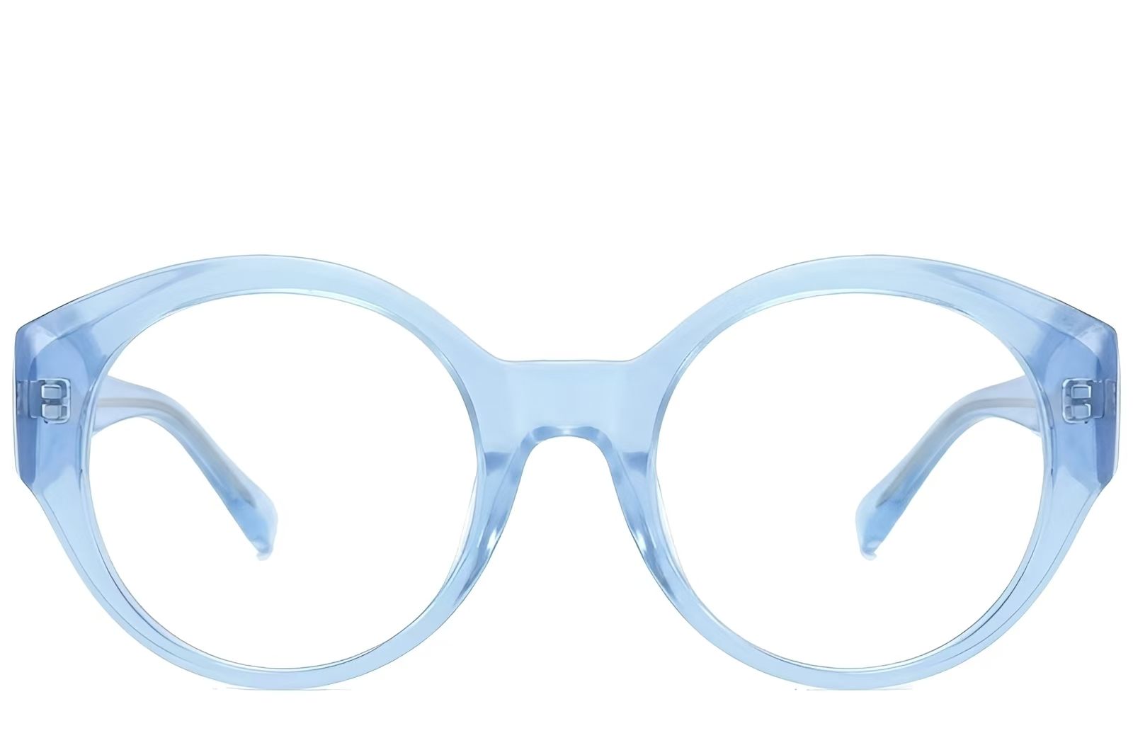 Oval Blue Acetate Glasses #BS522-0288