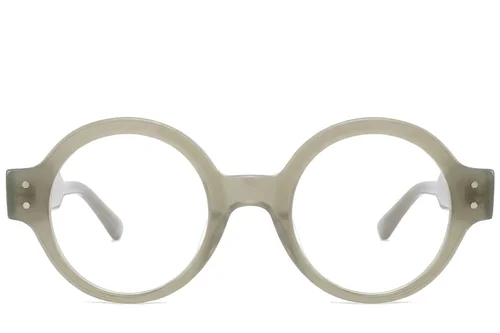 Lunettes rondes en acétate gris #BS522-0292
