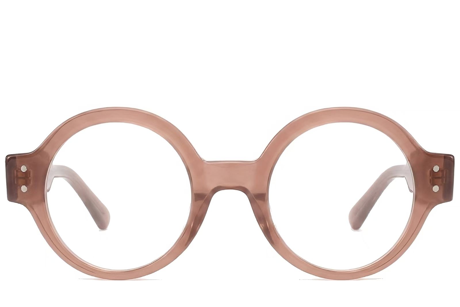 Round Pink Acetate Glasses #BS522-0293