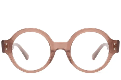Verres ronds en acétate rose #BS522-0293